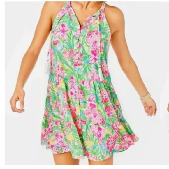 Lilly Pulitzer Carolane Dress Women’s M Resort White Pear Necessities EUC - Picture 2 of 10